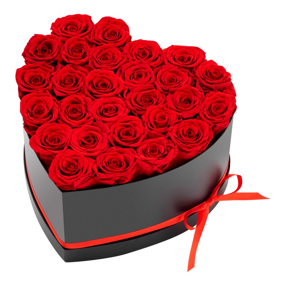 VEVOR Forever Flowers, 27 konserverte roser i en hjerteformet eske, evige blomster udødelig bukett bursdagsgave til levering Prime Women hennes kone mødre, jubileum, valentinsdag, jul, rød