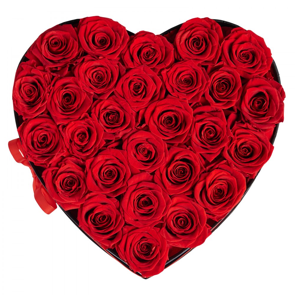 VEVOR Forever Flowers, 27 konserverte roser i en hjerteformet eske, evige blomster udødelig bukett bursdagsgave til levering Prime Women hennes kone mødre, jubileum, valentinsdag, jul, rød