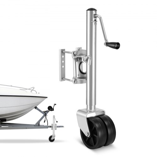 VEVOR Tilhengerjekk med hjul, 907 kg lastekapasitet, kraftig svingbar båthengerjekk med dobbelthjul i PP og ergonomisk håndtak, løfteområde 381–685 mm, egnet for bobiler, båter og nyttehengere