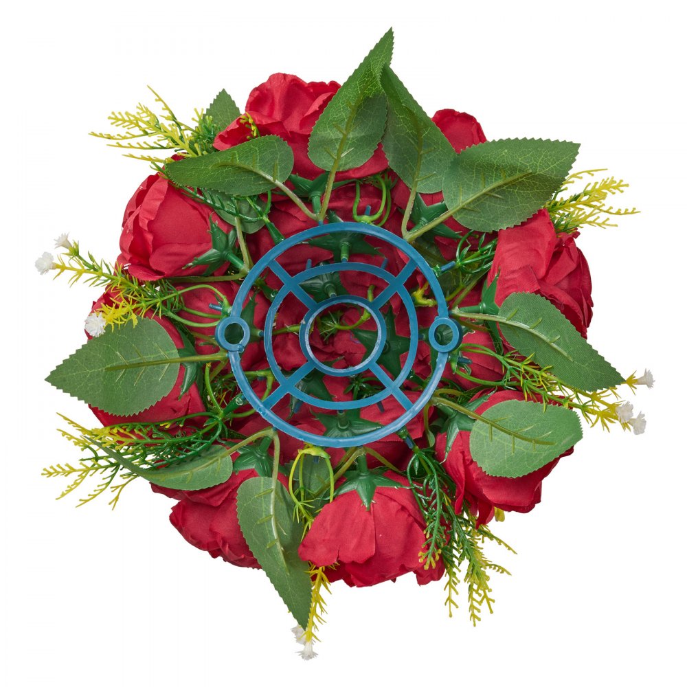VEVOR Flower Balls Arrangement Bouquet 10 PCS, 240 mm Wedding Red Roses Centerpieces, Fake Flowers Kissing Balls Decor Artificial Floral Arrangements Flower Bouquet for Home Party Table Decorations