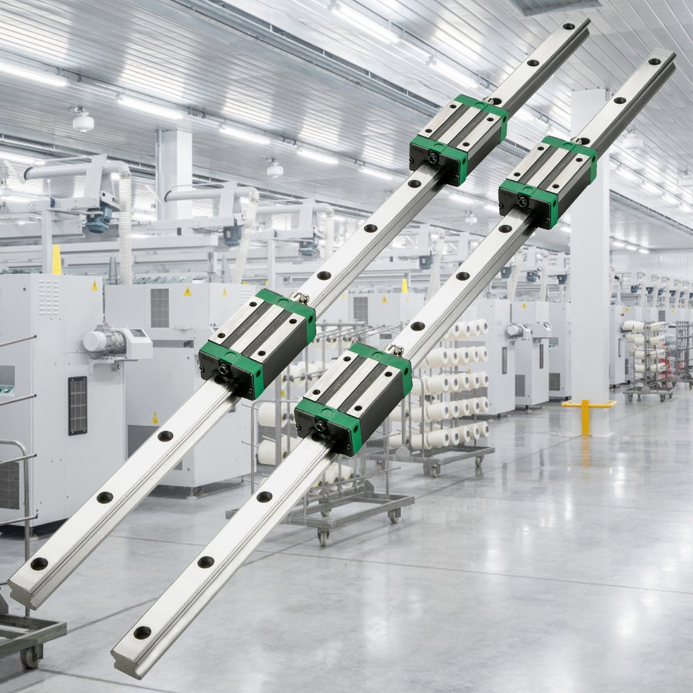VEVOR 3 stk. lineærskinne 2–167,6 cm (0,78–66 tommer), lineære lagre og skinner med 4 stk. HSR20-lagerblokk, lineære glideskinner pluss for DIY CNC-rutere, dreiebenker og freser, lineært glidesett passer til XYZ-aksen