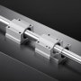 VEVOR Linear Rail Kit, SFC25, 2Pcs 1000 mm (39.4 inch) Linear Motion Guide Rails and 4Pcs Bearing Slide Blocks, for DIY Engraving Machine Lathe Milling Machine Slides, DIY Training Rocker Plate