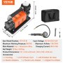 VEVOR 12V kraftig luftkompressor - med digitalt trykkmåler dekkpumpesett, 7,06 CFM bærbar dekkpumpe, 150PSI offroad luftpumpe med adaptere for lastebiler, biler, SUV-er, 4x4-kjøretøy, bobiler