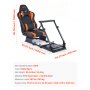VEVOR racingrattstativ, kraftig simulatorcockpitrattstativ med dobbel skinne og dobbel arm, passer til Logitech G25, G27, G29, G920, G923, Thrustmaster T300RS, TX F458, T500RS, T3PA-PRO (F1/GT) og CSR-pedaler
