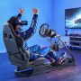 VEVOR racingrattstativ, kraftig simulatorcockpitrattstativ med dobbel skinne og dobbel arm, passer til Logitech G25, G27, G29, G920, G923, Thrustmaster T300RS, TX F458, T500RS, T3PA-PRO (F1/GT) og CSR-pedaler
