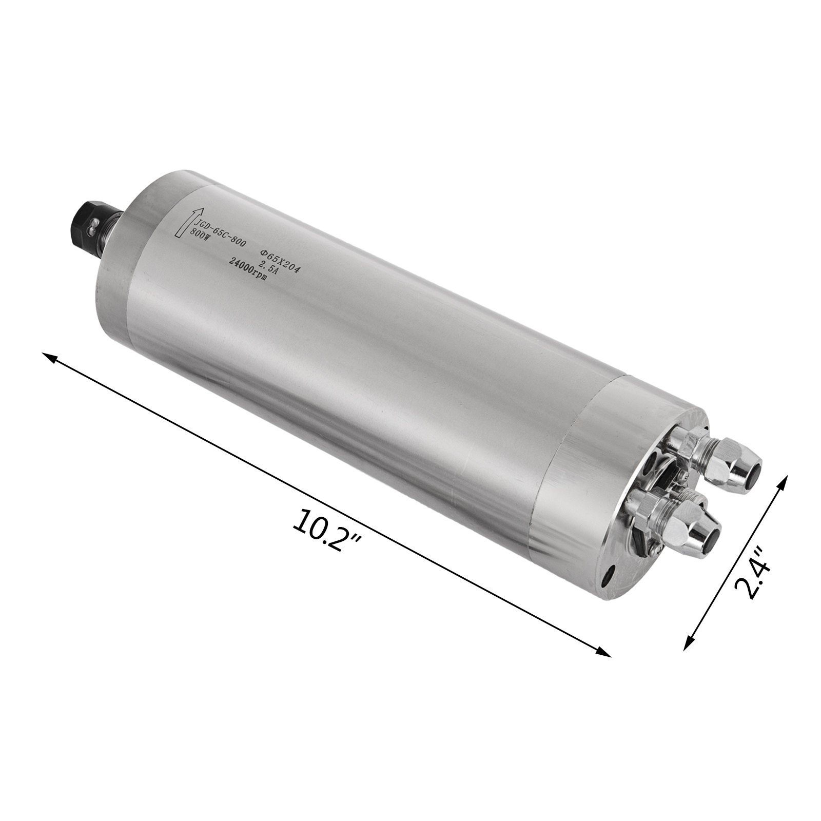 VEVOR 0,8KW 400 Hz silnik wrzeciona chłodzony wodą 2HP 1,5KW przetwornica częstotliwości 48-63 Hz 208-240 VAC, silnik wrzeciona z inwerterem, chłodzenie wodne, silnik wrzeciona 24000 obr./min, silnik wrzeciona chłodzony wodą