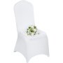 100 szt. Spandex Stretch pokrowce na krzesła białe do dekoracji bankietów weselnych