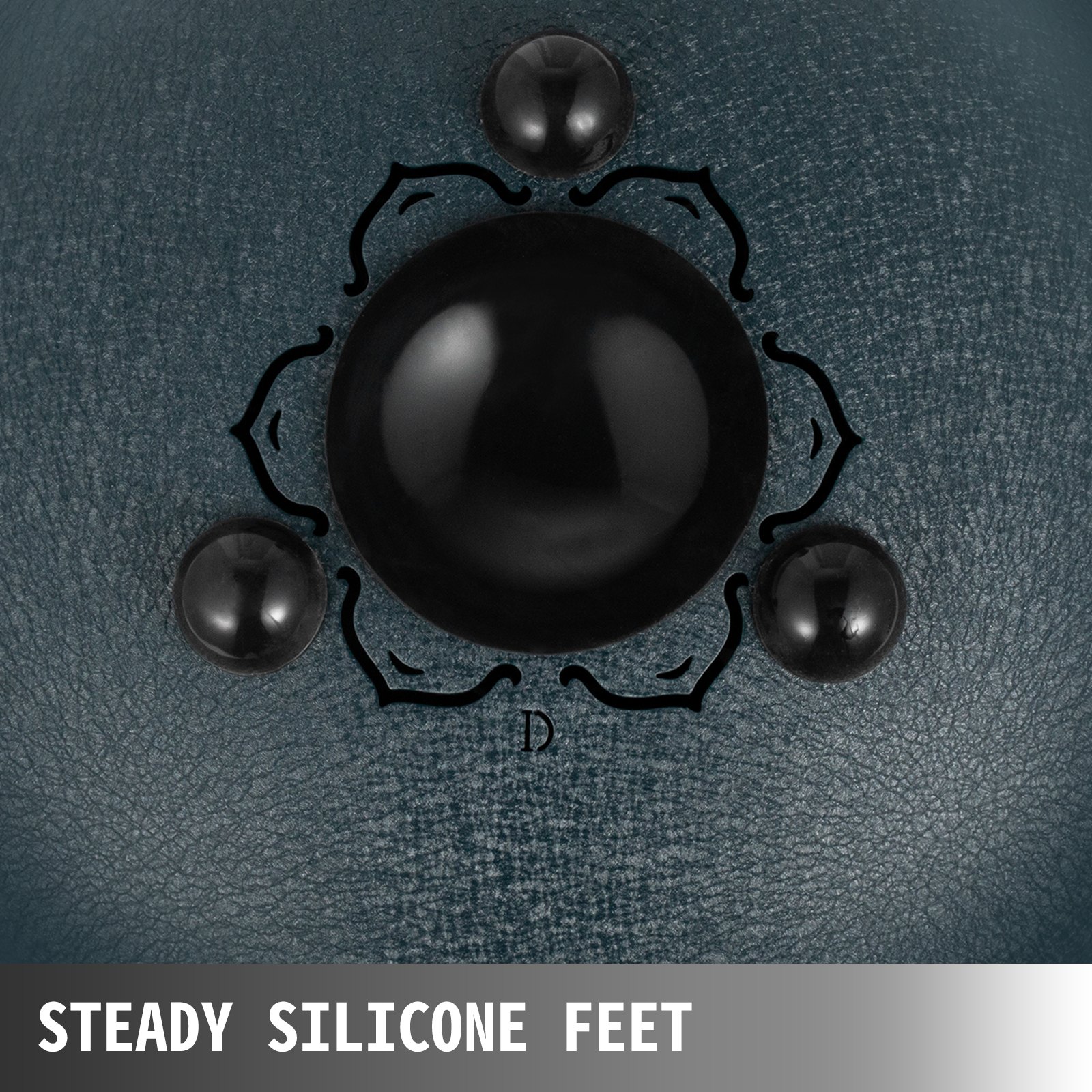 VEVOR Stalowy bęben ręczny 10'' 11 tonów Steel Tongue Drum Handpan Steel Pan Lotus Blossoms Granatowy