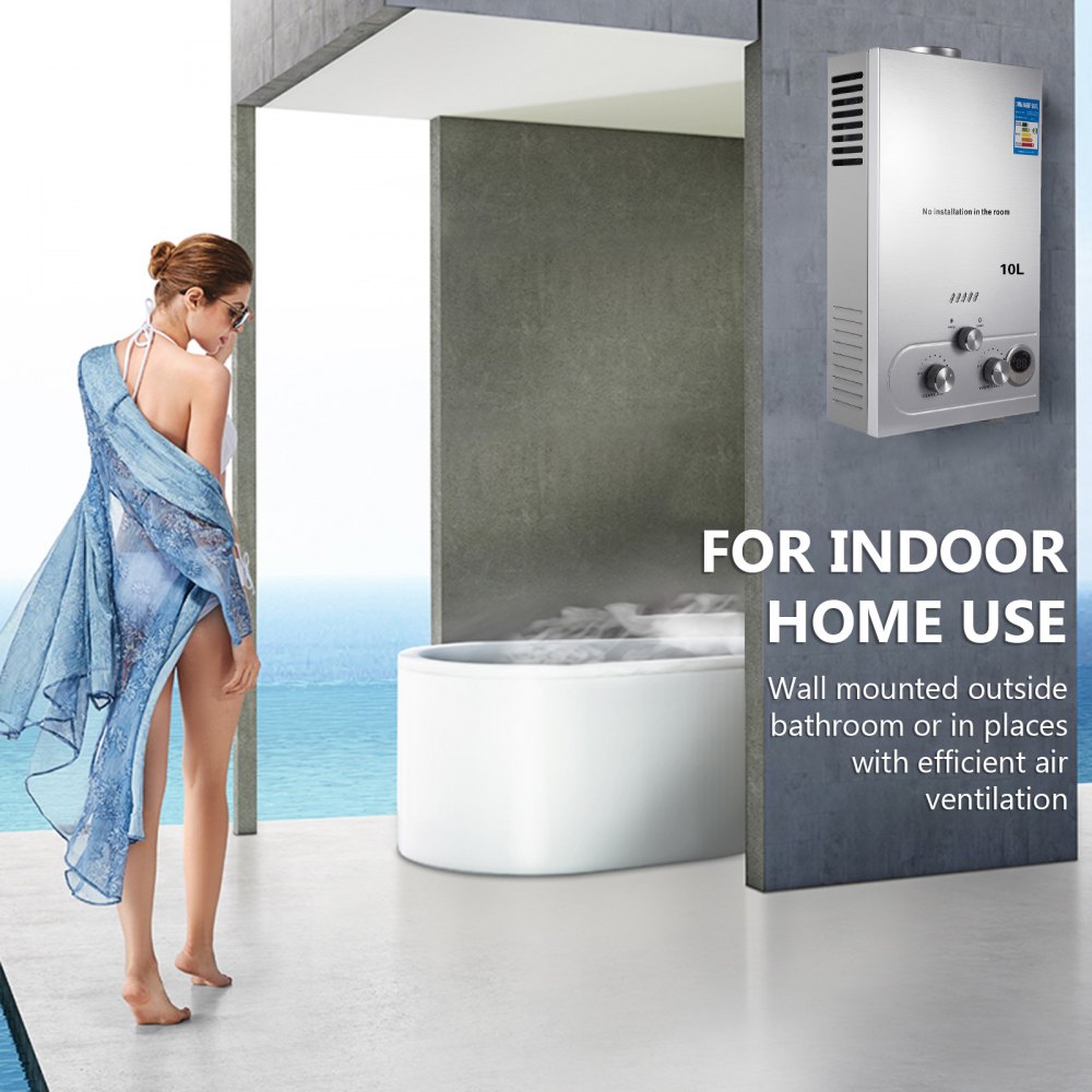 10L podgrzewacz wody na gaz ziemny 2.7GPM bezzbiornikowy przepływowy podgrzewacz wody