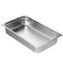 VEVOR Hotel Pan, Full-Size Steamer with Anti-Stack Function, 0.8 mm Thick Stainless Steel Steamer Table Pan for Restaurants, 4 Inch Deep Commercial Table Pan, Catering Food Storage Pan, for Industry and Science