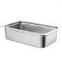 Pojemnik gastronomiczny VEVOR, pojemnik ze stali nierdzewnej, 6 szt., 530 x 327 x 150 mm, pojemnik na żywność, komercyjny pojemnik do podgrzewania na parze, głębokość 20,2 l, do żywności, hotelowy pojemnik na żywność, bufet