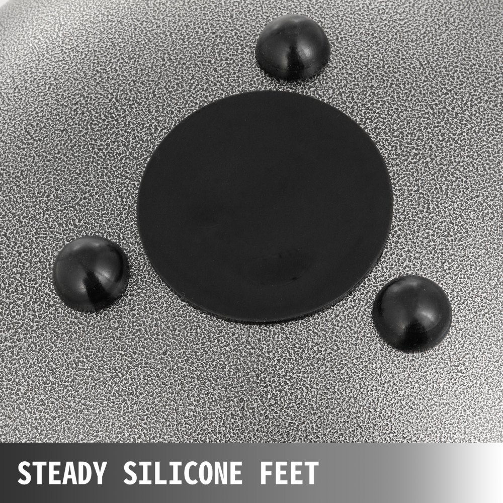 VEVOR Bęben Językowy Wykonany ze Stali, Zawieszany Instrument Bębnowy 13 ton, Zawieszany Instrument Bębnowy 30 cm, Instrument Perkusyjny w Kolorze Pistoletu z Torbą Podróżną, Zeszyt Nutowy, Młotek, Sr