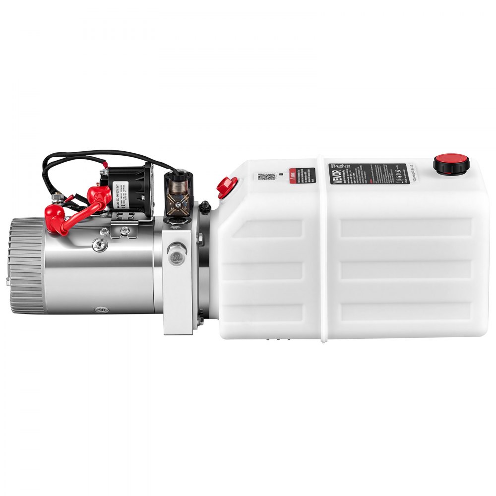Agregat hydrauliczny VEVOR, pompa hydrauliczna 1600 W 7 Qt 3,4 l/min, jednostronnego działania, do wind załadowczych, stołów podnośnikowych nożycowych, przenośników kubełkowych, ciśnienie nadmiarowe 22 MPa, zawór nadmiarowy ciśnienia, regulator ręczny, montaż poziomy