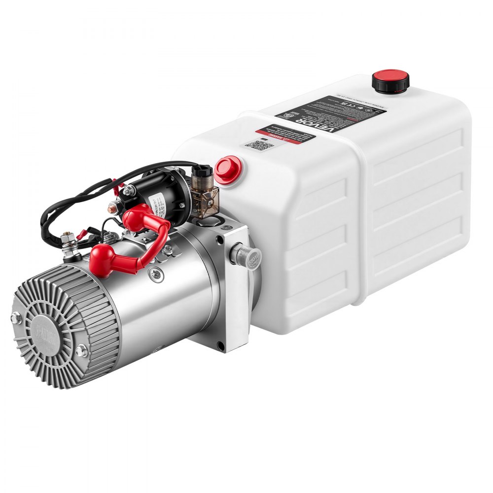 Agregat hydrauliczny VEVOR, pompa hydrauliczna 1600 W 7 Qt 3,4 l/min, jednostronnego działania, do wind załadowczych, stołów podnośnikowych nożycowych, przenośników kubełkowych, ciśnienie nadmiarowe 22 MPa, zawór nadmiarowy ciśnienia, regulator ręczny, montaż poziomy