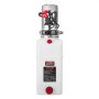 VEVOR 6 L Hydraulic Power Unit, Single Acting Dump Trailer Pump, 22 MPa Max Relief Pressure & 3.4 L/min Flow Rate, DC 12V Hydraulic Pump with Metal Reservoir for Dump Trailer Car Lifting, White