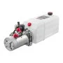 VEVOR 6 L Hydraulic Power Unit, Single Acting Dump Trailer Pump, 22 MPa Max Relief Pressure & 3.4 L/min Flow Rate, DC 12V Hydraulic Pump with Metal Reservoir for Dump Trailer Car Lifting, White