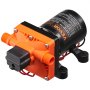 VEVOR pompa membranowa 12 V, 11,36 l/min, 4-komorowa pompa wodna DC z automatycznym wyłącznikiem ciśnieniowym, regulowana w zakresie 40–100 PSI, 55 PSI, port 1/2" MNPT, do kamperów, jachtów, food trucków, kamperów i łodzi