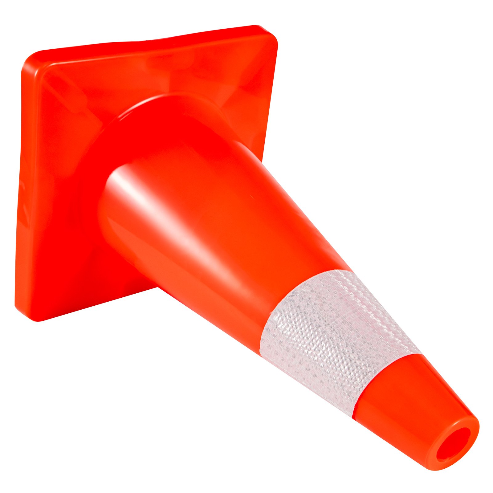 VEVOR 12 pachołków drogowych 18-calowych, pachołki bezpieczeństwa na ulicy z podstawą z tworzywa PVC, pomarańczowe pachołki drogowe, pachołki drogowe do oznaczania niebezpiecznych warunków na parkingach przydomowych