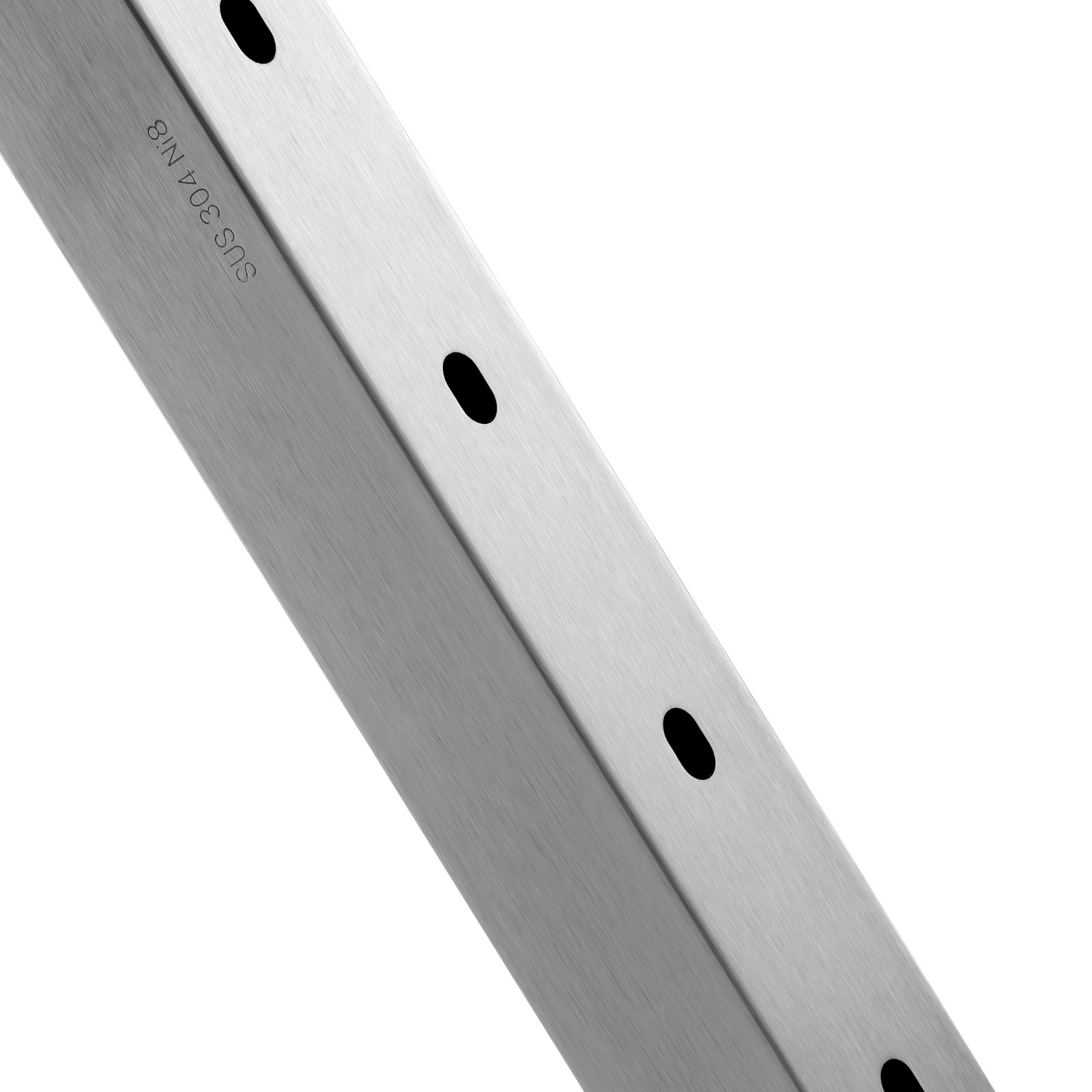 Słupki balustrady kablowej VEVOR, 36" x 2" x 2" z otworami poziomymi, 10 wstępnie nawierconych otworów, słupki ze stali nierdzewnej SUS304 z wygiętym wspornikiem, zestaw 1 szt., kolor srebrny, 1JZLGZ91455YMDM3LV0