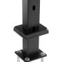 VEVOR cable railing post, 91.4 x 2.5 x 5.1 cm, steel, 30° angled hole, 10 pre-drilled holes, SUS304 stainless steel cable railing post with curved bracket, black, 1JZLGZHS91424HS5GV0