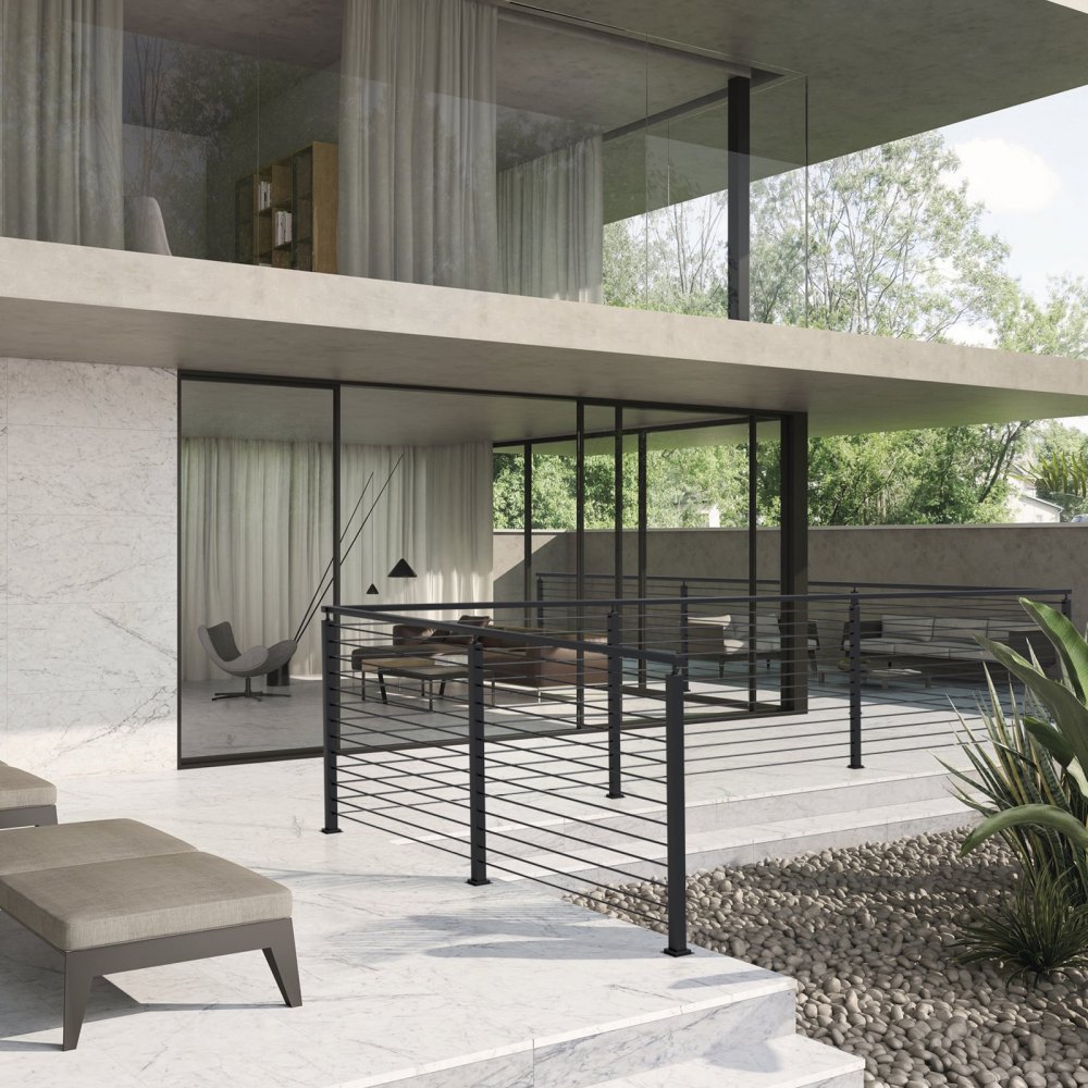 Słupek balustrady kablowej VEVOR, 91,4 x 2,5 x 5,1 cm, narożny słupek balustrady w kształcie litery L ze stali, 10 wstępnie wywierconych otworów, słupek balustrady ze stali nierdzewnej SUS304 z wygiętym wspornikiem, 1JZLGZHS9142UYBR4V0