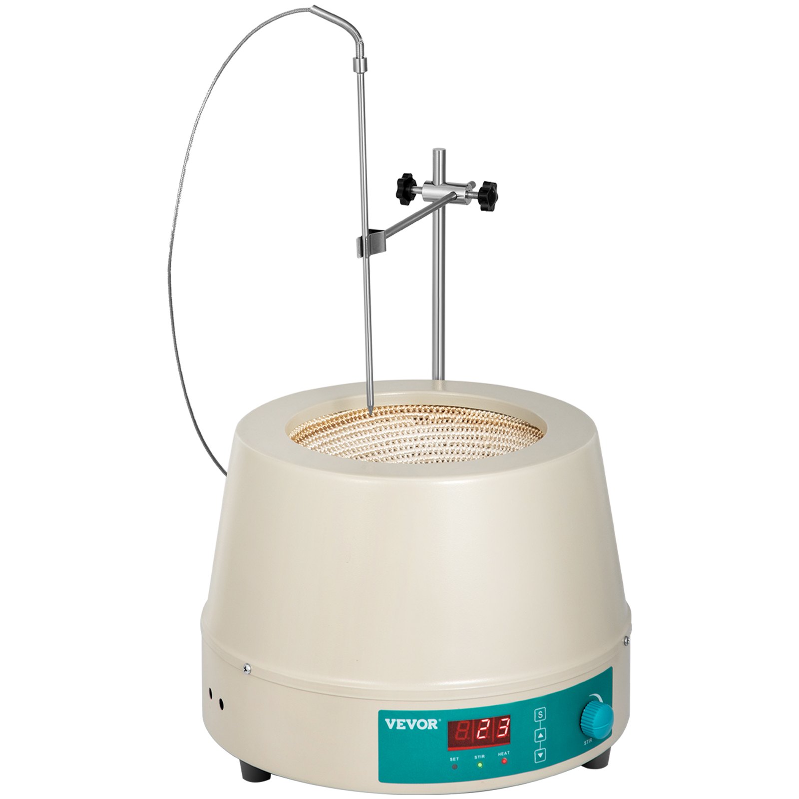 VEVOR Płaszcz grzejny laboratoryjny 2000 ml Cyfrowy płaszcz z mieszadłem magnetycznym 600 W Laboratoryjny płaszcz grzejny do podgrzewania i mieszania cieczy Cyfrowy elektryczny płaszcz grzejny