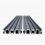 Zestaw 4 profili aluminiowych VEVOR 1000 mm z rowkami teowymi, profil wytłaczany z aluminium 2040, szyna liniowa anodowana zgodnie z normami europejskimi, profil rowkowy do drukarek 3D, maszyn CNC, projektów DIY, grawerowania laserowego, kolor czarny