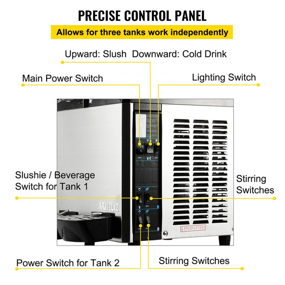 24-litrowa komercyjna maszyna do robienia soku Granita Slush Maker Slurpee Slushy Juice 900 W