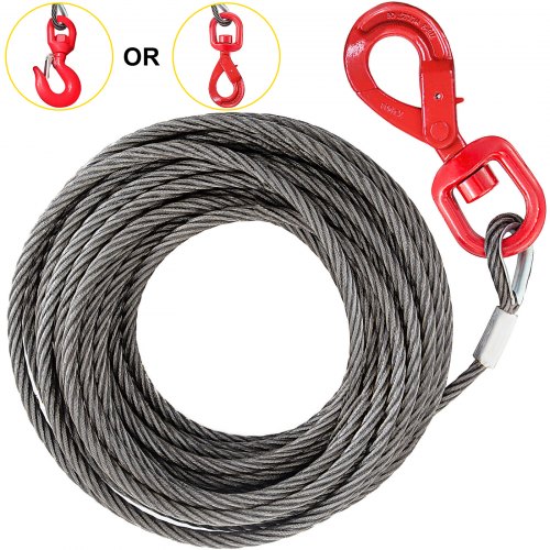 10mm * 15m kabel wciągarki z hakiem wciągarki 2Ton ocynkowana naparstek lina holownicza o wysokiej wytrzymałości