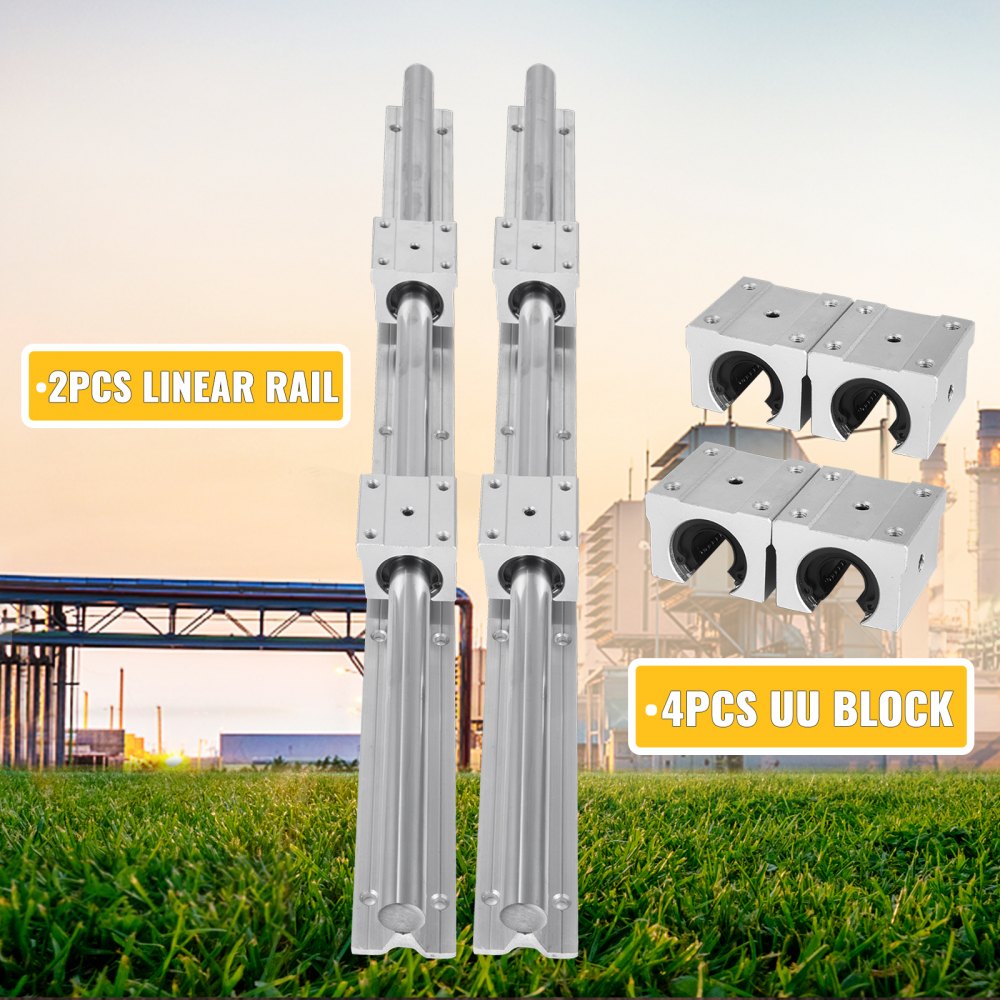 SBR20-650mm 20MM Liniowy wałek prowadzący 2 SZYNY + 4 SBR20UU Zestaw CNC bloku łożyskowego