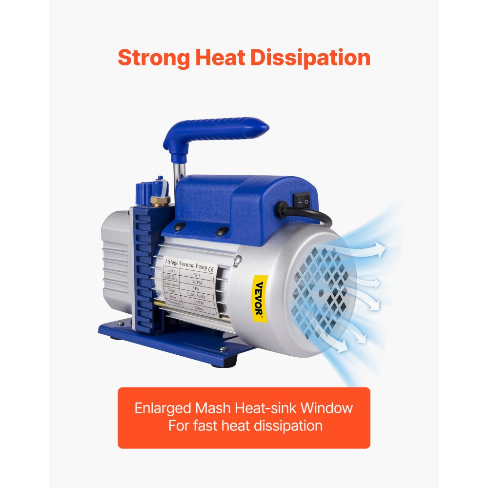VEVOR  Pompa próżniowa 3CFM, pompa próżniowa 1-3HP, pompa próżniowa 220 V pompa próżniowa, pompa próżniowa 50HZ pompa próżniowa