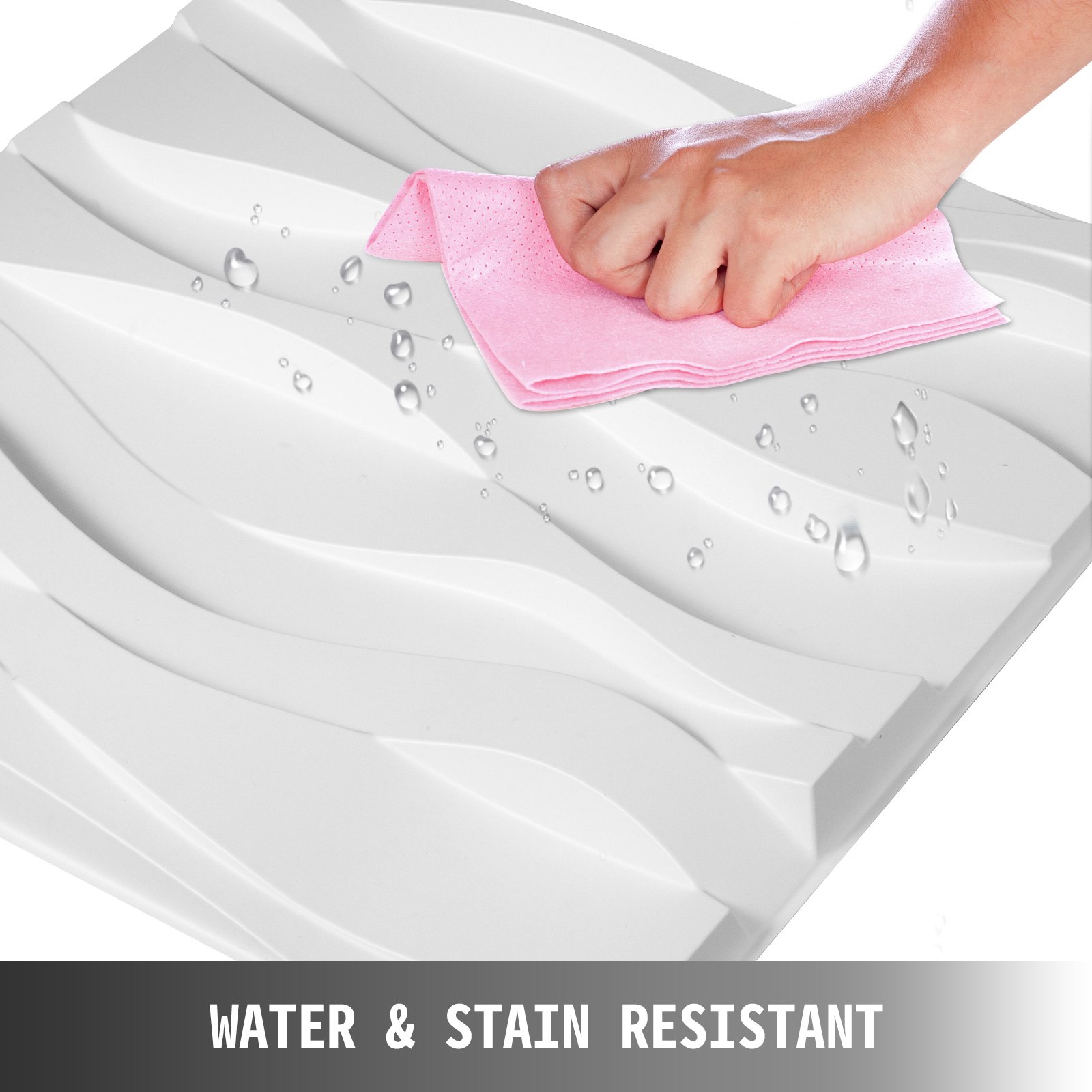 Panele ścienne 3D Opakowanie 13 sztuk PVC Dekoracyjne płytki 50x50 cm Wielka fala