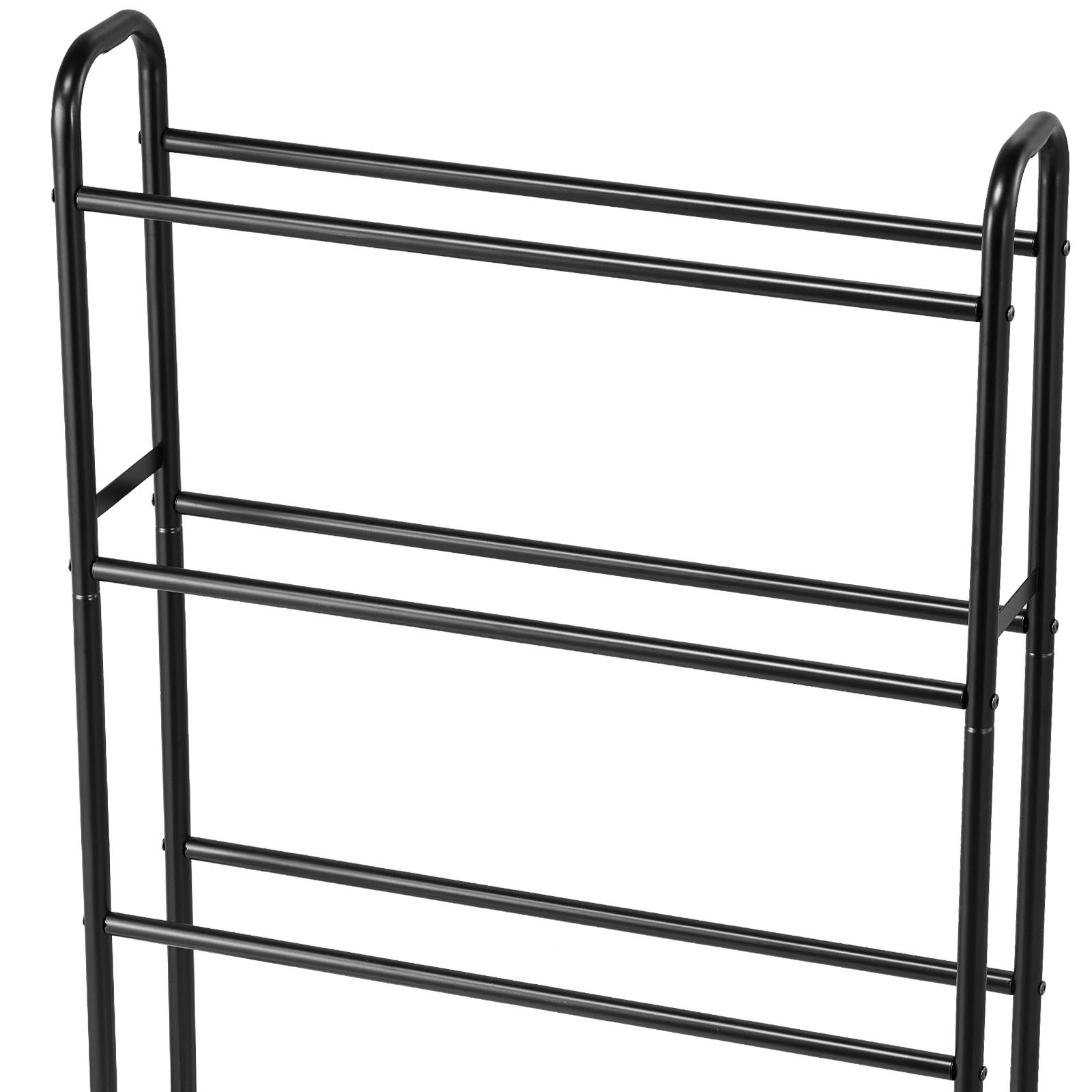 Regał do przechowywania filamentów VEVOR, 4 poziomy, 750 x 455 x 1230 mm, uchwyt na szpulę filamentu, metalowa półka z kółkami, organizer na akcesoria do drukarek 3D do studia druku 3D, biura, warsztatu, garażu, czarny