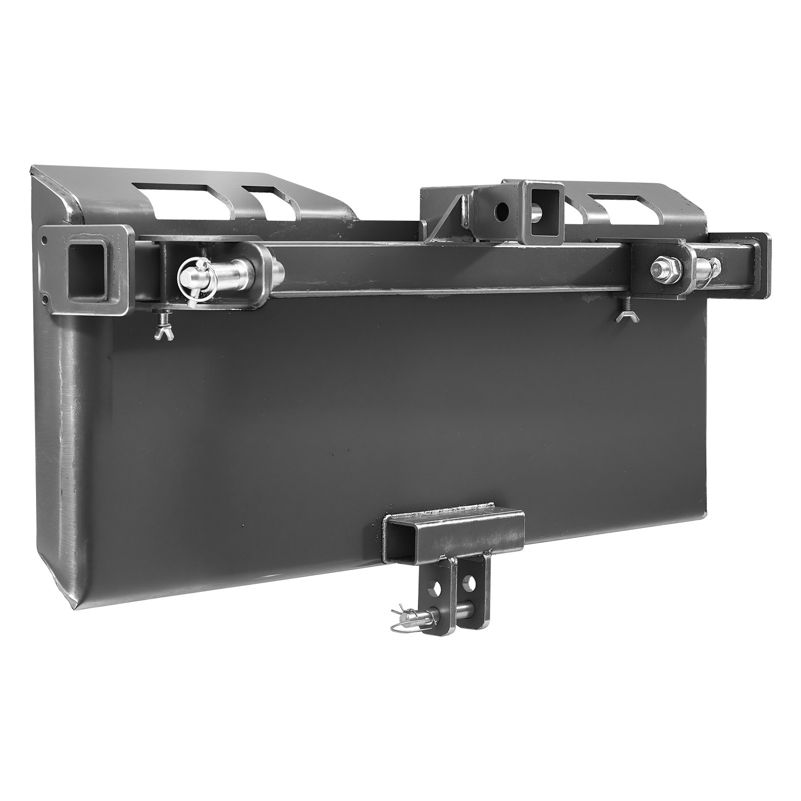 VEVOR Universal 3-point Skid Steer Plate, 3/8" Skid Steer Attachment Plate, Skid Steer Mount Plate Steel Adapter Loader, Compatible with Deere, Kubota, Bobcat, Mahindra Skid Steers, Tractors