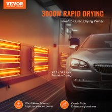 VEVOR 3x suszarka do farb reflektor promiennik podczerwieni lampa na podczerwień 3kW