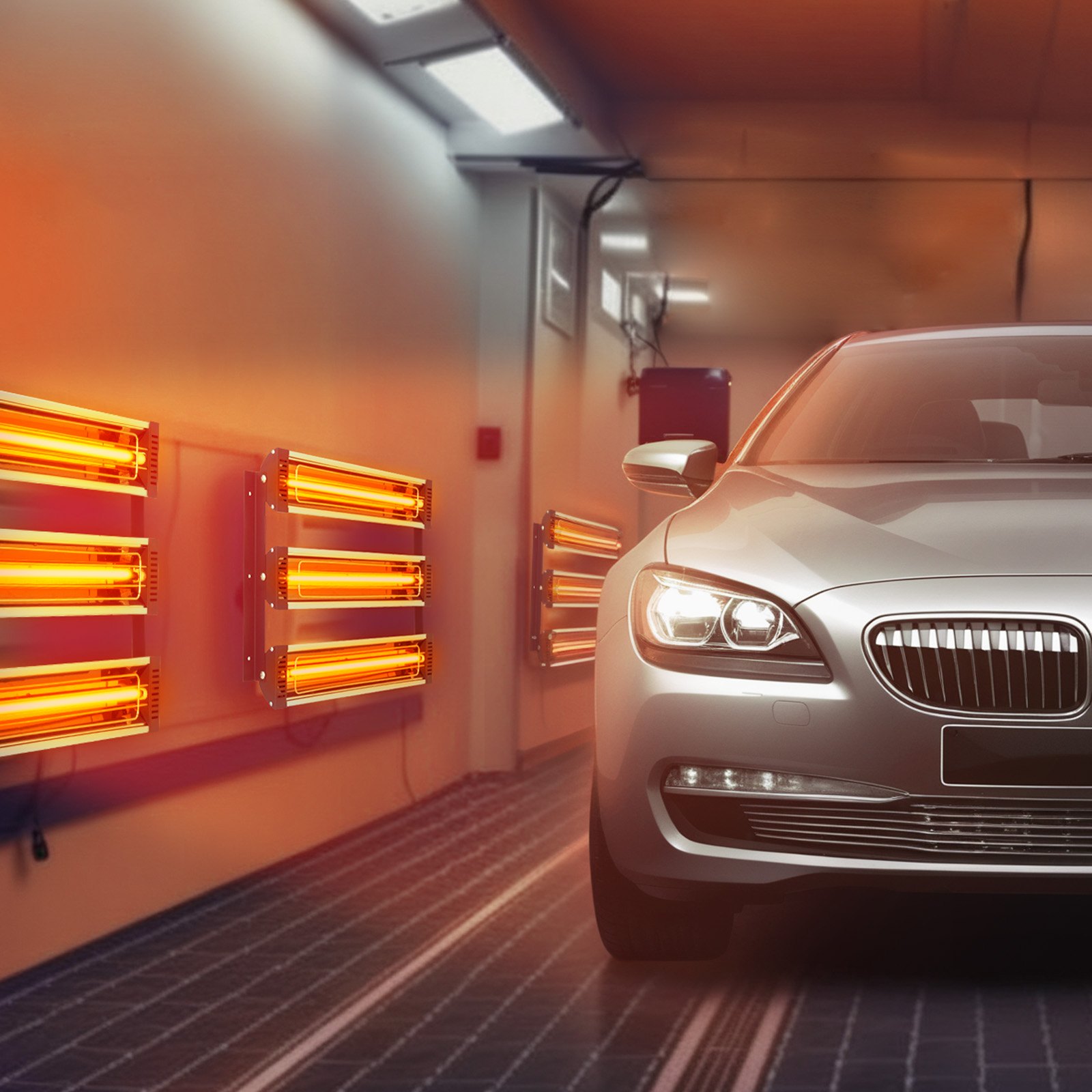 VEVOR 3x suszarka do farb reflektor promiennik podczerwieni lampa na podczerwień 3kW