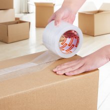 VEVOR 24x Taśma pakowa 76,2mmx59,436m Taśma paczkowa Taśma klejąca Przezroczysta 0,068mm