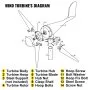 VEVOR  Turbina wiatrowa , zestaw generatora turbin wiatrowych 400 W 12 V, kontroler ładowania 3 ostrzy Generator turbin wiatrowych, generator turbin wiatrowych do uzupełniania mocy