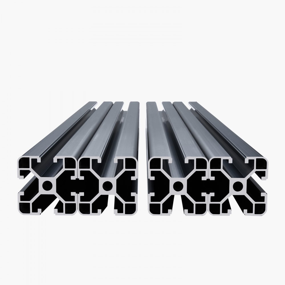 Zestaw VEVOR 4-częściowy profil aluminiowy 600 mm T-slot 4040, anodowany, szyna liniowa zgodna z normą europejską, profil rowkowy do drukarek 3D, maszyn CNC, DIY, grawerowania laserowego, czarny