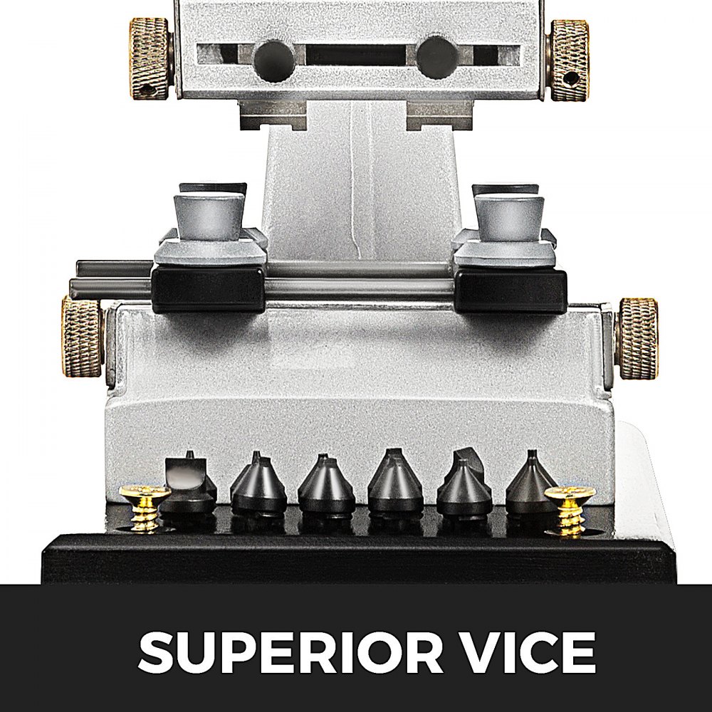 VEVOR 5700 Otwieracz do zegarków stołowych 10 cm × 25 cm, średnica otwieracza kopert zegarków 15 cm, zestaw narzędzi do otwierania zegarków 3 kg, z uchwytem na pasek zegarka, narzędzie do naprawy zegarków – drewniana podstawa do zegarków Rolex i Tudor