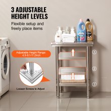 Stół roboczy ze stali nierdzewnej 60cmx60cm do przygotowywania posiłków z backsplash