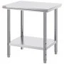 VEVOR  Stół roboczy ze stali nierdzewnej 760 x 600 x 70 mm Przygotowanie żywności do przygotowywania posiłków, szycia, prania, rękodzieła, garażowania itp.