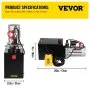 Pompa hydrauliczna VEVOR 6L, agregat hydrauliczny 4,5 m, agregat hydrauliczny jednostronnego działania DC12V, agregat hydrauliczny jednostronnego działania, pompa ręczna do zbiornika