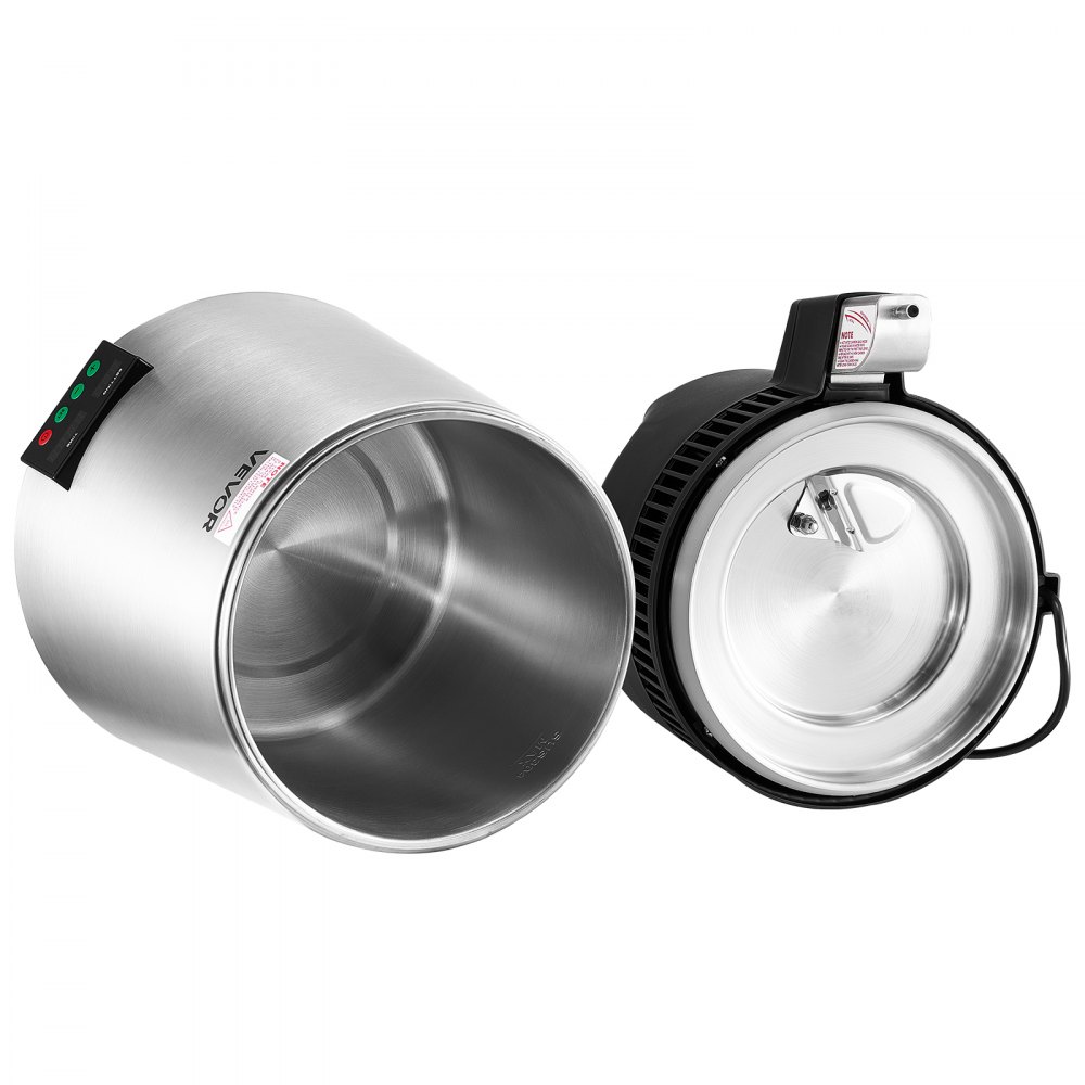 VEVOR Destylator wody 6 l, większy filtr do czystej wody, destylator szklany o mocy 900 W, urządzenie do wody pitnej z wnętrzem ze stali nierdzewnej do wytwarzania czystej wody, destylator wody srebrny