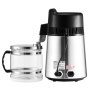 VEVOR Destylator wody 6 l, większy filtr do czystej wody, destylator szklany o mocy 900 W, urządzenie do wody pitnej z wnętrzem ze stali nierdzewnej do wytwarzania czystej wody, destylator wody srebrny