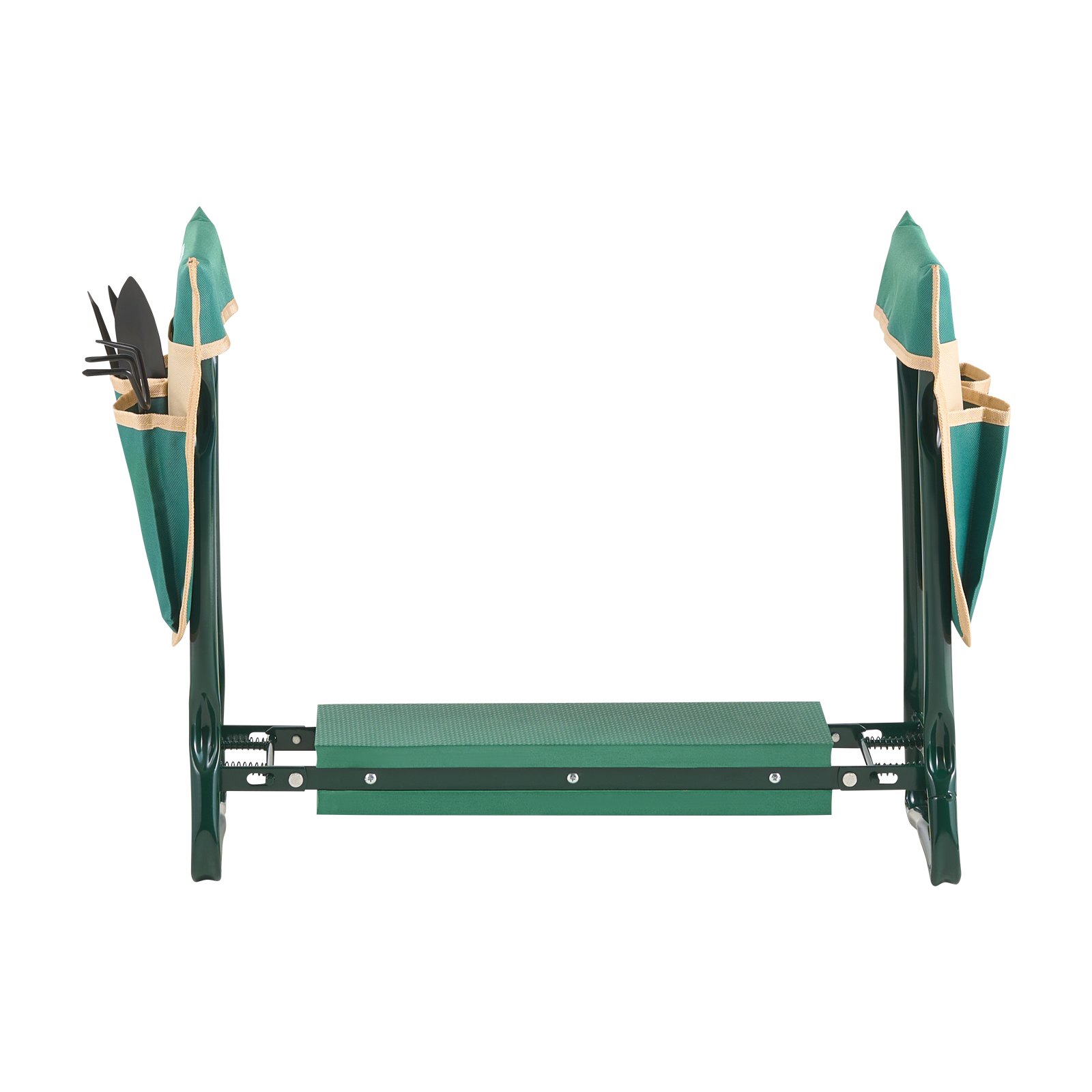 Ławka pod kolana VEVOR 590x290x490 mm, Poduszka pod kolana 152 mm, Pomoc w ogrodnictwie dla osób o wadze do 150 kg, Składane siedzisko ogrodowe z 2 torbami na narzędzia, Stołek roboczy łagodzący ból kolan i pleców