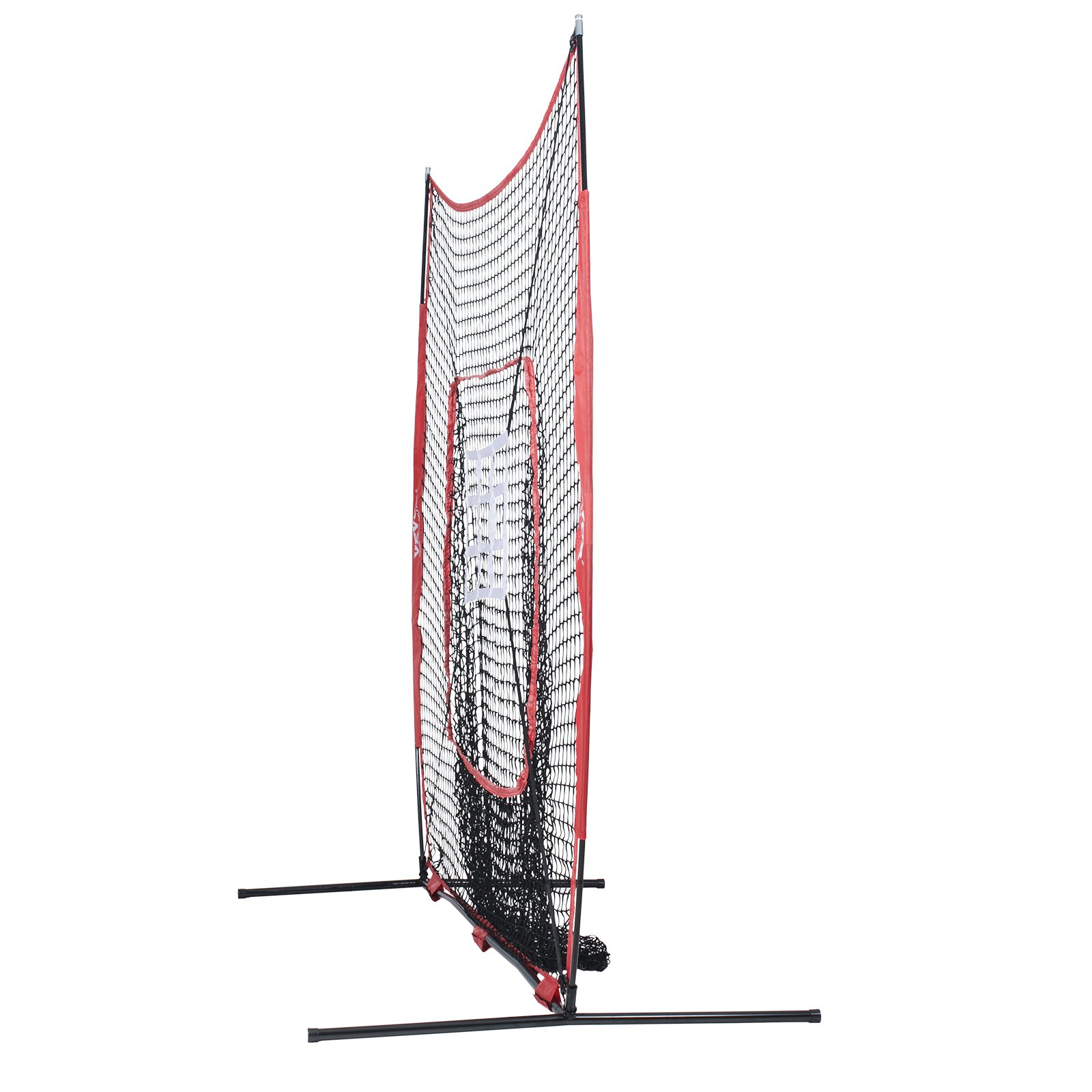 Siatka do ćwiczeń baseballu i softballu VEVOR 244 x 106 x 211 cm, siatka treningowa do baseballu, odbijanie, łapanie, rzucanie, zabezpieczenie, sprzęt do baseballu z ramą łukową, torba transportowa, strefa uderzenia, piłka, zbieracz piłek