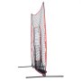 Siatka do ćwiczeń baseballu i softballu VEVOR 244 x 106 x 211 cm, przenośna siatka treningowa do baseballu, do odbijania, łapania, rzucania, łapania z ramą łukową, torba transportowa, strefa uderzenia, czerwona piłka.