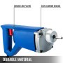 Wibrator elektryczny do betonu VEVOR, wibrator butelkowy 800 W, wibrator ręczny z igłą o średnicy 35 mm, wibrator wewnętrzny o wadze wału 150 cm, wibrator butelkowy, mocna zagęszczarka do betonu z wężem 1,5 m