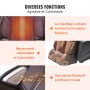 Fotel masujący VEVOR z elastyczną szyną SL, masażer shiatsu 3D całego ciała, funkcja Zero Gravity, 10–18 trybów automatycznych, ogrzewanie, głośnik Bluetooth, poduszka powietrzna i ekran dotykowy, 150 kg
